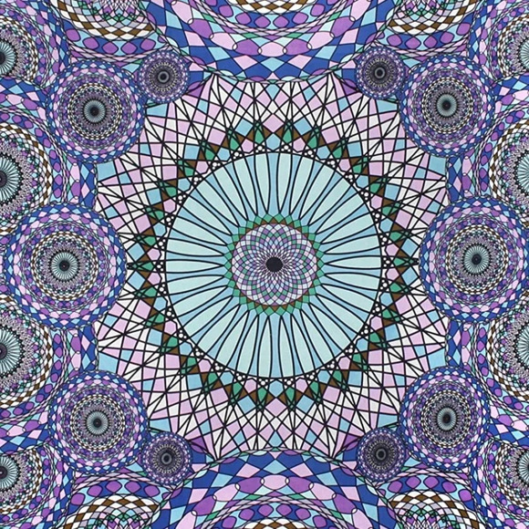 Sunshine Joy 3D Geometric Rings Tapestry - Picture 2 of 7